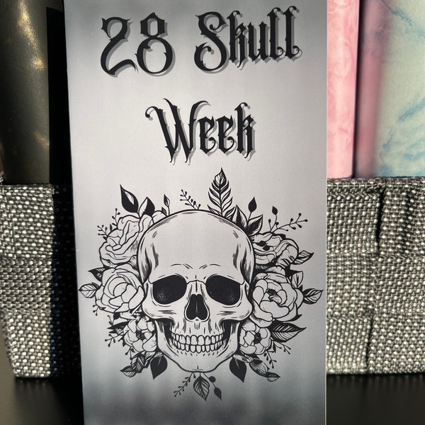 28 Week Skull Klappkarte / Rubbel-Challenge / passend für deinen A6 Binder