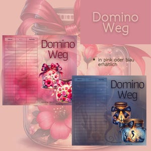 Domino Weg / Klappkarten / Ereigniskarten / Rubbeln / Würfeln / Lose / A6