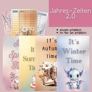 Jahres-Zeiten 2.0 / Würfel-Bingo / Lose / Würfeln / Rubbeln / A6
