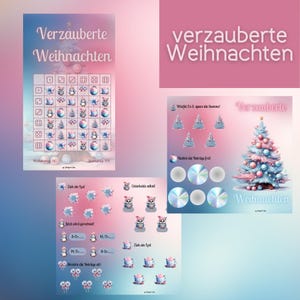 Verzauberte Weihnachten / Würfel-Bingo / Lose / Würfeln / Rubbeln / A6