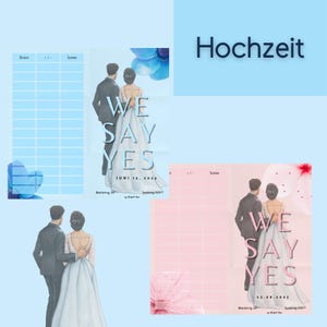 Hochzeits-Set / passend für deinen A6 Binder / Rubbel-Challenge / Lose-Challenge / Klappkarten