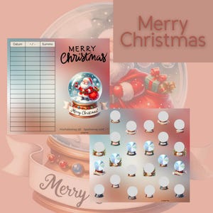 Merry Christmas / Klappkarte / Rubbeln / Lose / A6