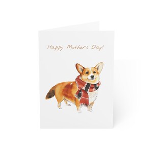 Mother's Day Corgi Card - Sustainable - Corgi in a Scarf Greeting Card
