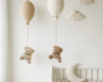 Personalisierte Boucle Teddybär Ballon hängen Kinderzimmer Dekor