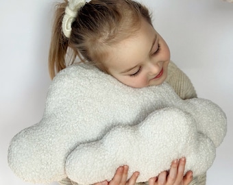Boucle Cloud Pillow Set: Neutral Kids Room Decor