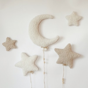 Decorazione murale per cameretta Boucle Moon & Stars: decorazione neutra e delicata