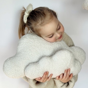 Boucle Cloud Pillow Set Neutral Kids Room Decor Bouclé Cloud Pillow Kids Room Decor Kids Room Decor Cloud Decorative Pillows for Kids