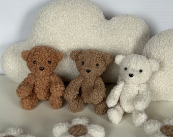 Plushies Teddy Bear boucle for props for newborn photoshoots Boucle bear for newborns Props for a newborn bear Soft bear