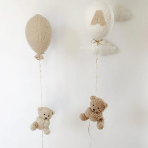 Decorazione per cameretta dei bambini con palloncino a forma di orsetto di peluche Boucle personalizzato