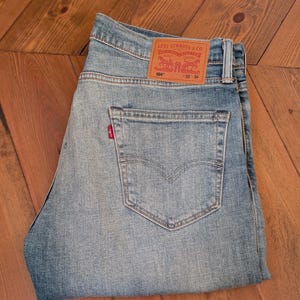 Vintage Levi&#39;s 504 Jeans Men&#39;s | W33 L34 Size | Classic Straight Leg & Button Fly Denim | Rugged Americana Workwear Style