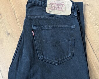 Vintage 90s Levi's 501 Black Denim Jeans - Made in UK (36/32) - Etsy