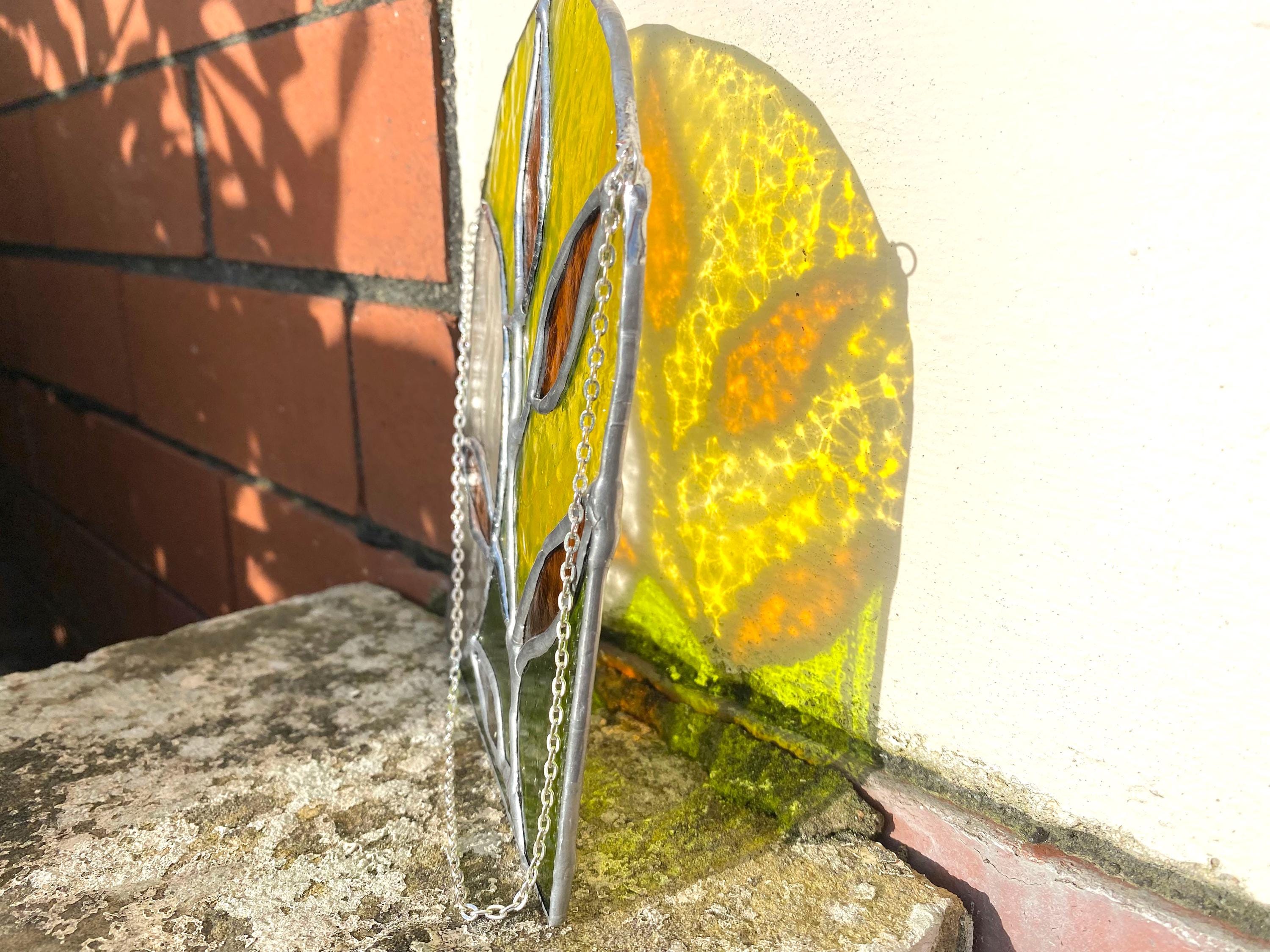 Buntglas Sonnenfänger Für Fenster – Handbemalt, 20.3 Cm, Fängt Licht Und Schafft Bunte Reflexe
