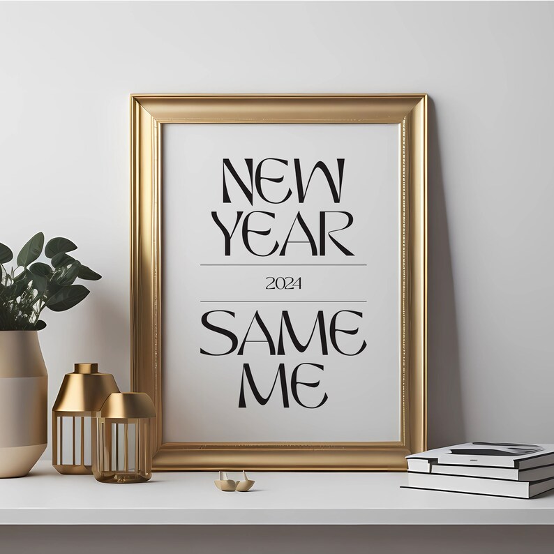 Happy New Year 2024 Poster, New Years Decor, New Years Eve Decorations