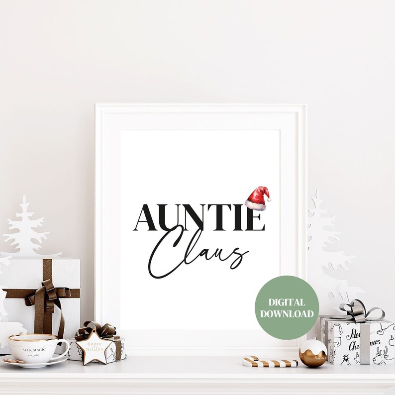 Auntie Claus Christmas Gift Mrs Claus Family Bougie - Etsy