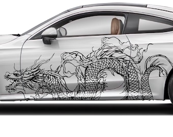 Japanese Dragon Car Decal: Vinyl Body Wrap - Custom Itasha Livery