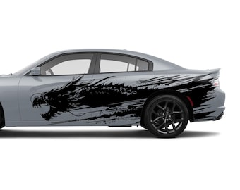 Tribal Dragon Car Decal, Draco Large Vinyl Side Graphic, Celtic Knotwork Design, Custom Livery