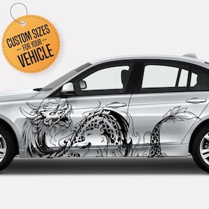 自動車 rainbow-shenron Dragon Car Vinyl Decal – Full Color Sports Car Wrap