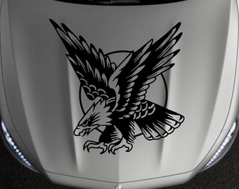 Eagle Hood Decal - American Eagle Car Sticker - High Quality Vinyl Cut - Car Hood Decals