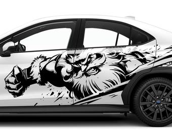 Weihnachtsmann-Auto-Seitenaufkleber-Vinylaufkleber, Weihnachtspunsch Santa Livery Wrap für Autos Grafik