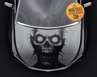 Calcomanías para capuchas, caras malditas famosas, caras horribles de Halloween, envolturas de capuchas personalizadas