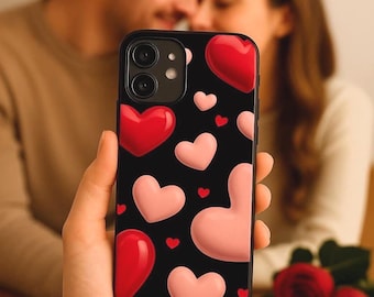 Aesthetic Pink Heart Phone Case, Cute Coquette iPhone Samsung Cover, Girly Phone Accessory, Trendy Gift for Teen Girl, Soft Love Vibes