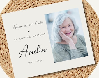 Personalized Memorial Photo Board, In Loving Memory Photo Gift, Sympathy Remembrance Gift for Loss
