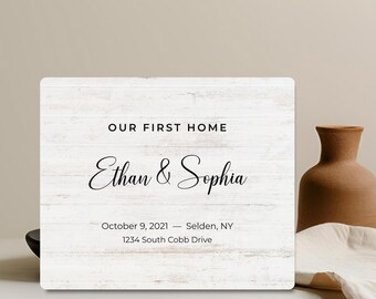 Personalized First Home Photo Board, Housewarming Gift