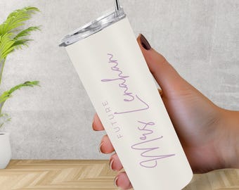 Future Mrs Gift, Personalized Future Mrs Tumbler, Personalized Name Tumbler, Custom Wedding Cup, 20 oz Skinny Tumbler