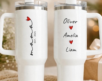 Personalized Mom Tumbler, Gift for Mom from Kids, Mothers Day Gift, Custom Mom Gift, Mom Est Year Tumbler