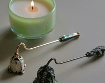 Antique enameled candle extinguisher