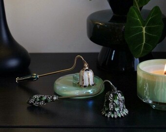 Antique enameled candle extinguisher