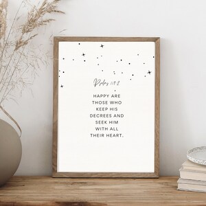Scripture Wall Art, Christian Wall Decor, Psalms 119, Bible Verse Wall Art, Bible Verse Sign, Instant Download, Christian Home Decor