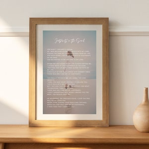 Empreintes de pas dans le sable, art mural imprimable poème, décoration d&#39;intérieur chrétienne, impression d&#39;écriture sainte, téléchargement numérique, cadeaux chrétiens inspirants