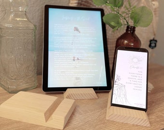 Wood Phone Holder, Phone Stand, Tablet/Ipad Holder, Wood Tablet Stand, Desk Stand For Ipad, Wooden Phone Accessories, Iphone Holder