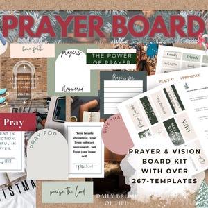 Winter Prayer Board Kit, Scripture Cards, Prayer Cards, Christian Vision Board, Printable Prayer Planner, Prayer Collage, Prayer Template