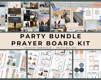 Coastal Cowgirl, Prayer Board Party Printables, Prayer Board Party Bundle, Prayer Board Party Kit, Christian Wall Collage, Prayer Planner