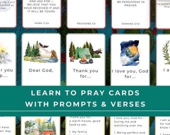 How to Pray Cards for Kids: Bible Verse Activity Set (PDF Download)