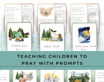 Tarjetas de oración para niños: Estudio bíblico cristiano para la educación en el hogar (Descarga PDF)