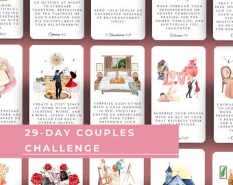 Christian Couples Challenge: Date Ideas,  Scripture Cards (Digital Download)