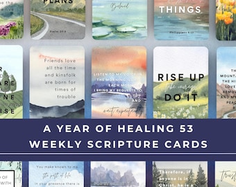 Healing Scripture Cards: Christian Bible Verse Encouragement (PDF Download)