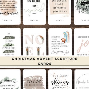 Printable Christmas Advent Scripture Cards: DIY Holiday Countdown (PDF)