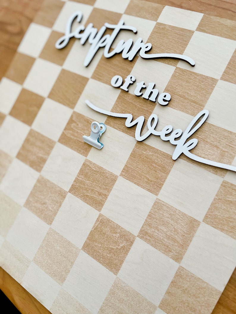 Weekly Scripture Wood Sign, Scripture of the Week Clipboard Sign, Bible ...