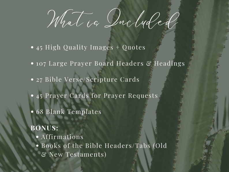 Green Prayer Board Kit: Christian Wall Art Printables (PDF Download) - Etsy