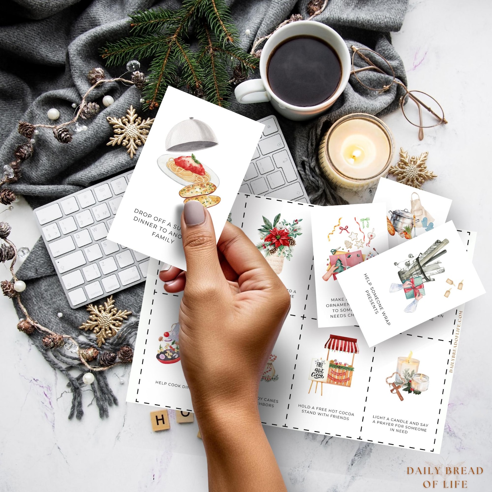 Christmas Kindness Cards: Family Advent Activity, Printable Service ...