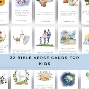 Kinder Bibel Verskarten: Christliche Schriftkarten für die Heimschule (PDF-Download)