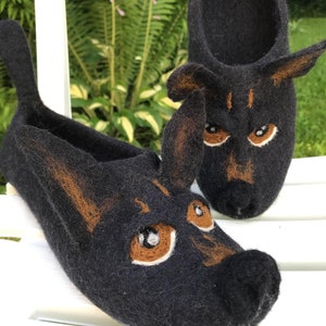 Dog clogs,Dogs lovers gift,Wool slippers,animals slippers,Funy slippers,Eco shoes,Handmade woolen slippers,Wool,Mini dog toy,unisex slippers