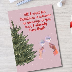 Carte de Noël des bêtes | Carte de Noël d’un collègue | Carte-cadeau secrète du Père Noël pour un ami | Carte de Noël drôle | Les femmes soutiennent la carte de Noël
