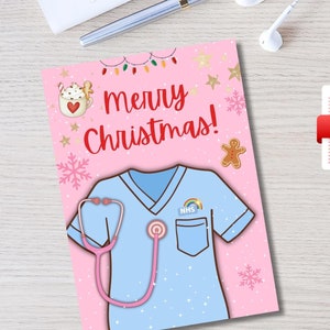 Cartão de Natal para Enfermeira, Cartão NHS para Filha, Cartão de Natal para Cuidador, Cartão de Natal para Enfermeira Estudante para Neta, Cartão de Natal GP