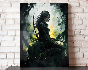 Mockingjay Poster: Fantasy Novel Wall Art Print (Digital Download, 8x10 12x16 16x20)