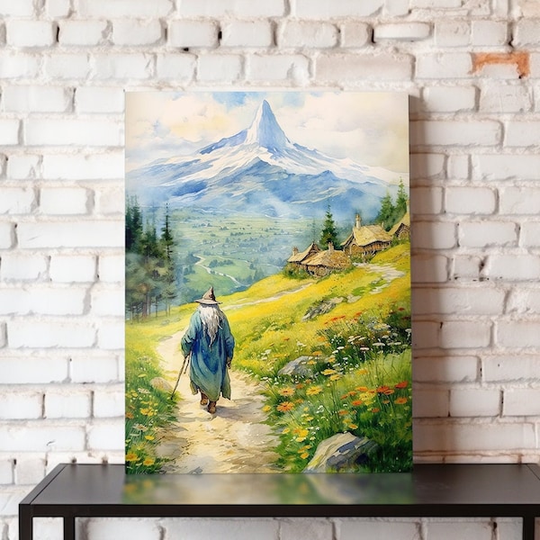 The Road Goes Ever On | Metal Poster | Lord of the Rings Movie Poster, Fellowship of the Ring, Art Print, Wall Art, Home Decor